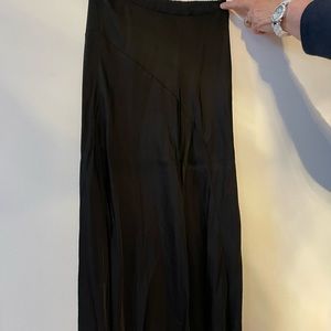 Black satin skirt